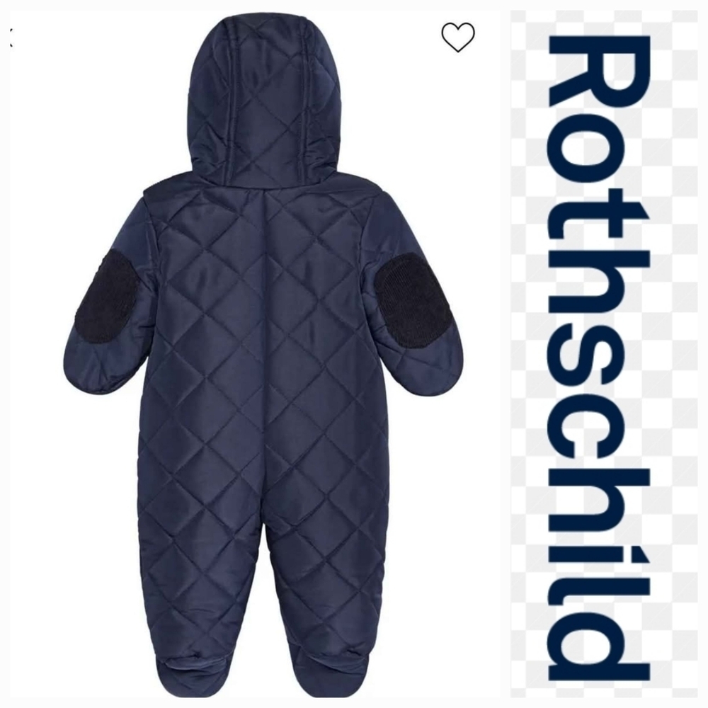 NWT Rothschild Navy Barn Quilt Pram ~6-9M - Picture 2 of 3